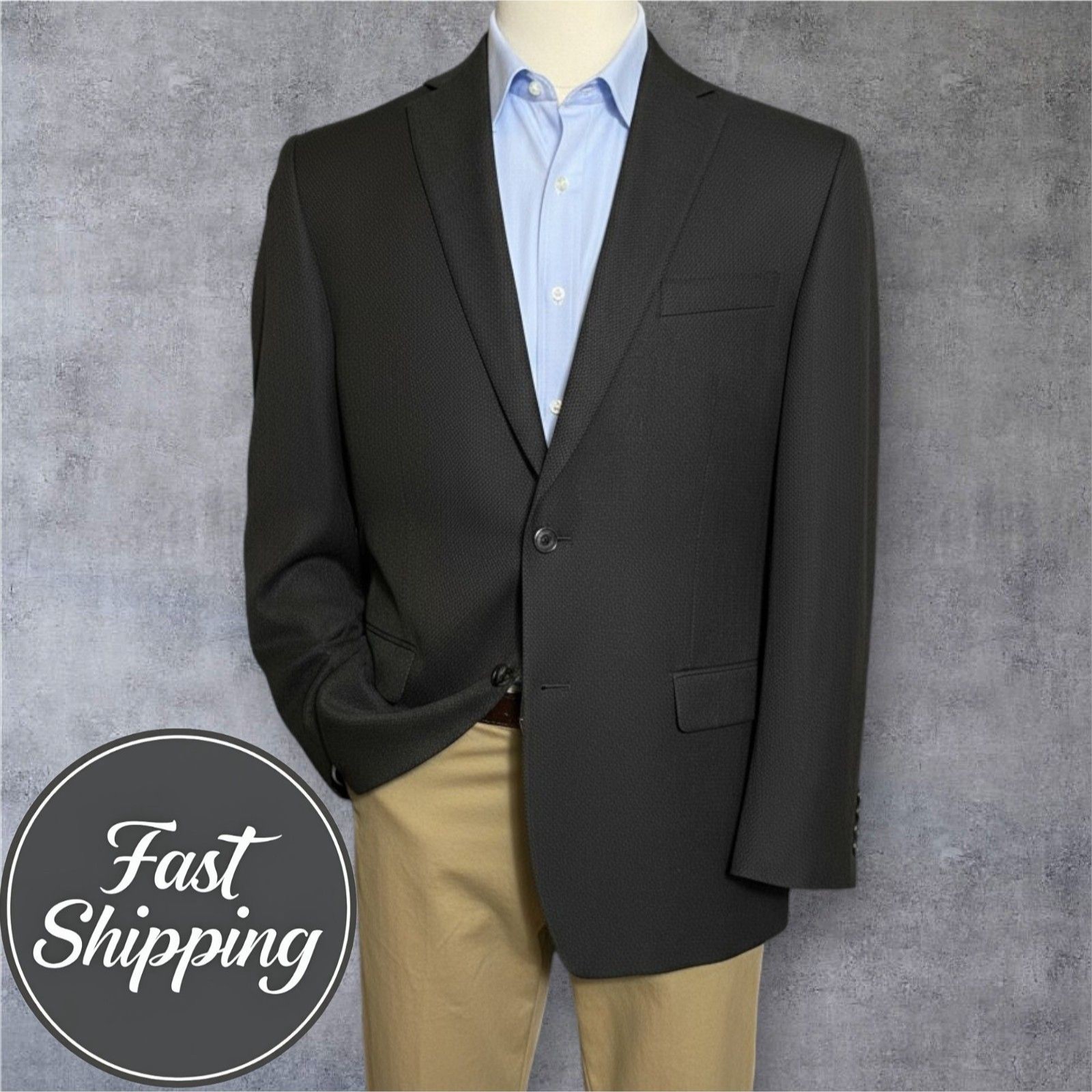 Ralph Lauren Classic Fit Mens Blazer 44r Sport Coat Two Button Jacket Brown